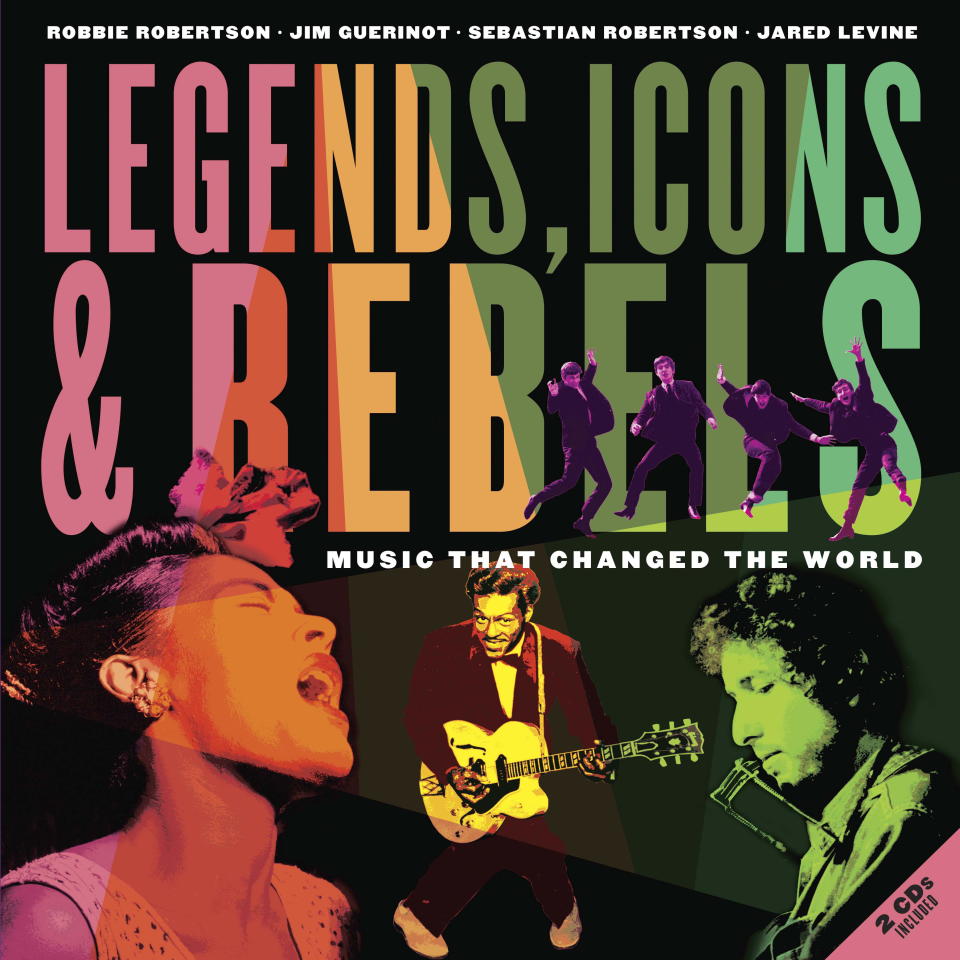 This book cover image released by Tundra Books shows "Legends, Icons & Rebels: Music That Changed the World," by Robbie Robertson, Jim Guerinot, Sebastian Robertson and Jared Levine. The holidays bring out the inner-coffee table book obsessive in gift buyers. They're easy, weighty and satisfying to give. (AP Photo/Tundra Books)