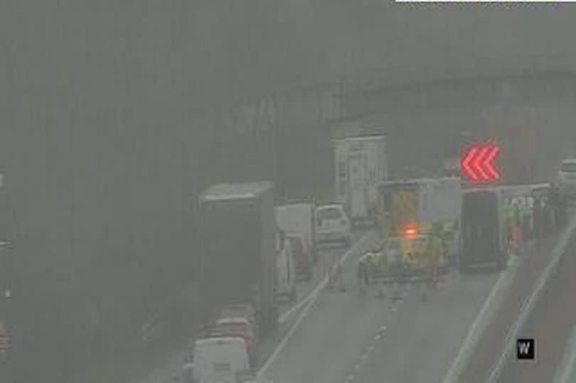 The incident happened on the M8 at Bathgate this afternoon, April 10.