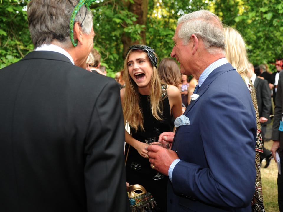 Prince Charles and Cara Delevingne in 2013.