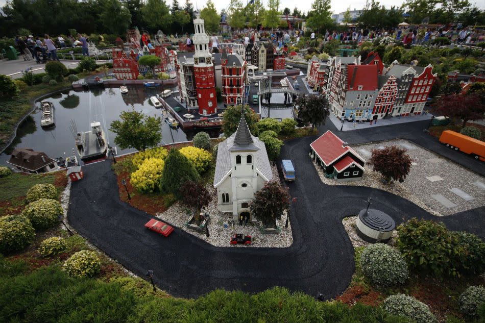 This park has replicas of many German cities and rural landscapes