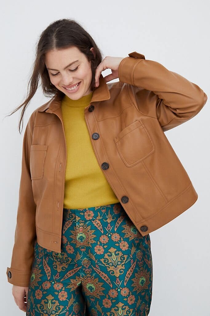 This jacket comes in sizes XS to 3X. <a href="https://fave.co/2LhjxgE" target="_blank" rel="noopener noreferrer">Originally $158, get it now for 40% off at Anthropologie</a>.