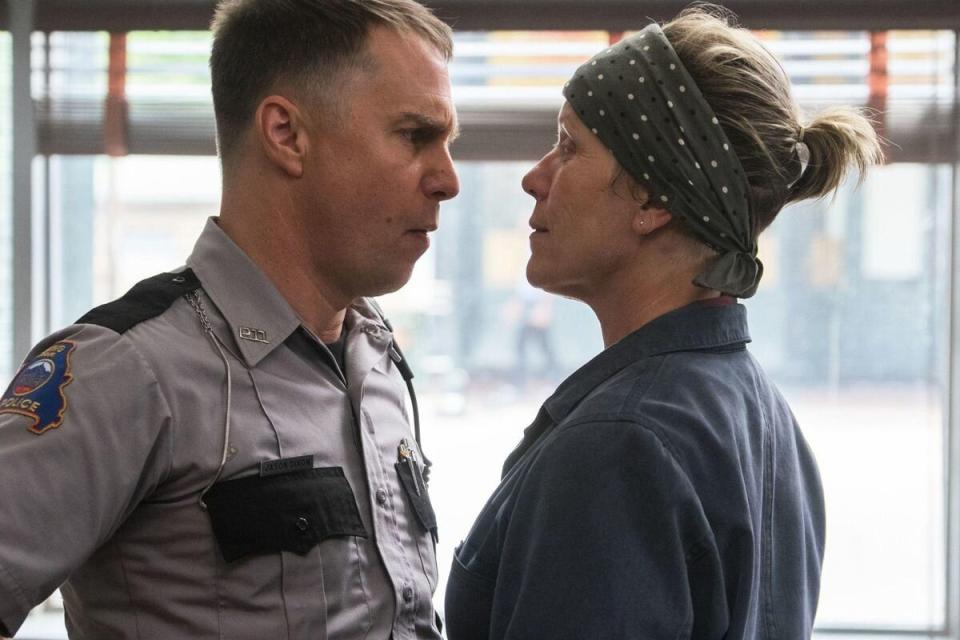 Rockwell won an Oscar for his role as the racist Officer Dixon in Three Billboards Outside Ebbing, Missouri (Credit: Fox Searchlight)