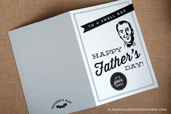 printable fathers day cards swell father's day card