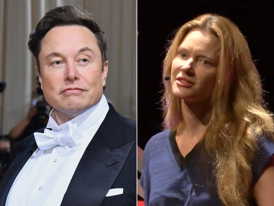 El director general de Tesla y la autora canadiense Justine Wilson estuvieron casados entre 2000 y 2008 (Getty/TEDx Talks)