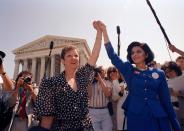 <p>Norma McCorvey, the once anonymous Jane Roe in the 1973 Roe v. Wade Supreme Court ruling that legalized abortion in the U.S., died on Feb. 18 at age 69. (Photo: J. Scott Applewhite/AP) </p>