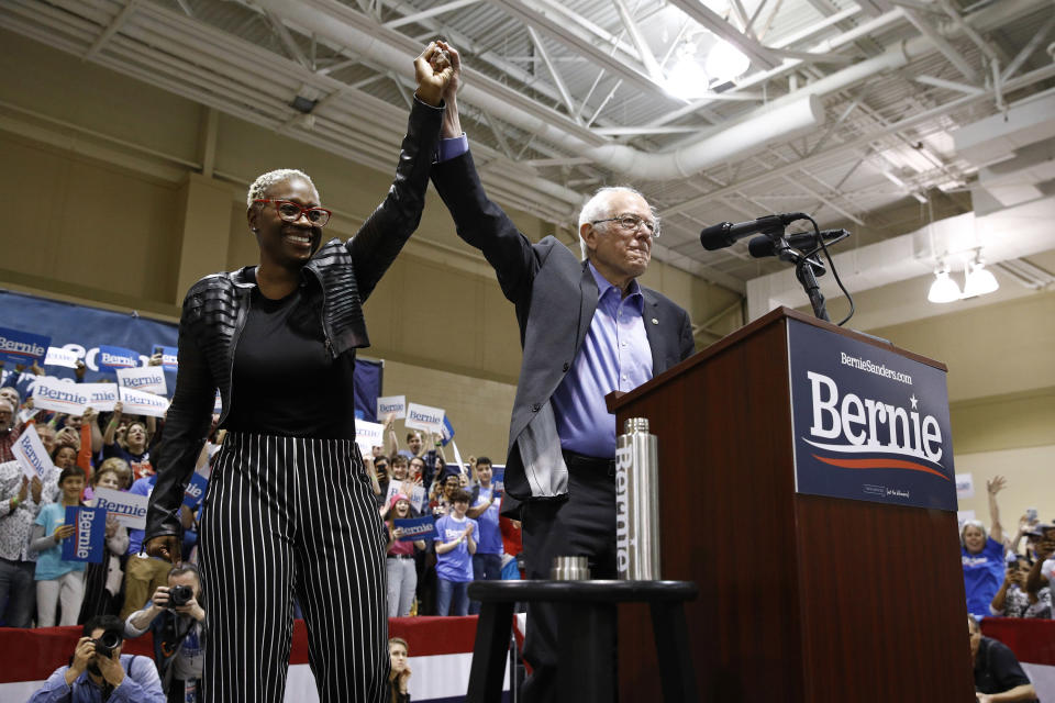 Bernie Sanders with Nina Turner 