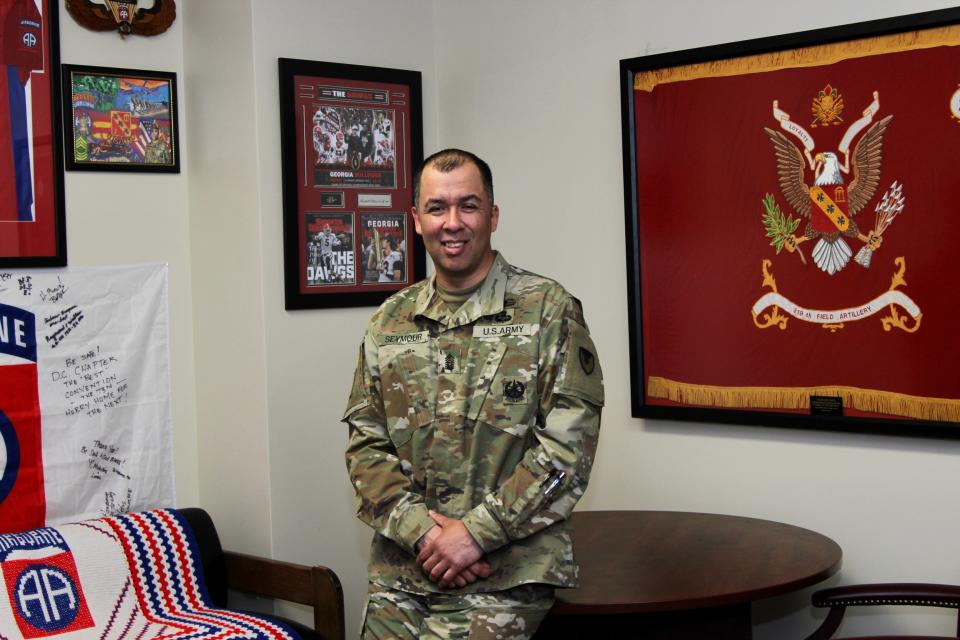 Command Sgt. Maj. Gregory Seymour is Fort Bragg garrison's newest senior enlisted advisor, assuming responsibility on Feb. 24, 2023.