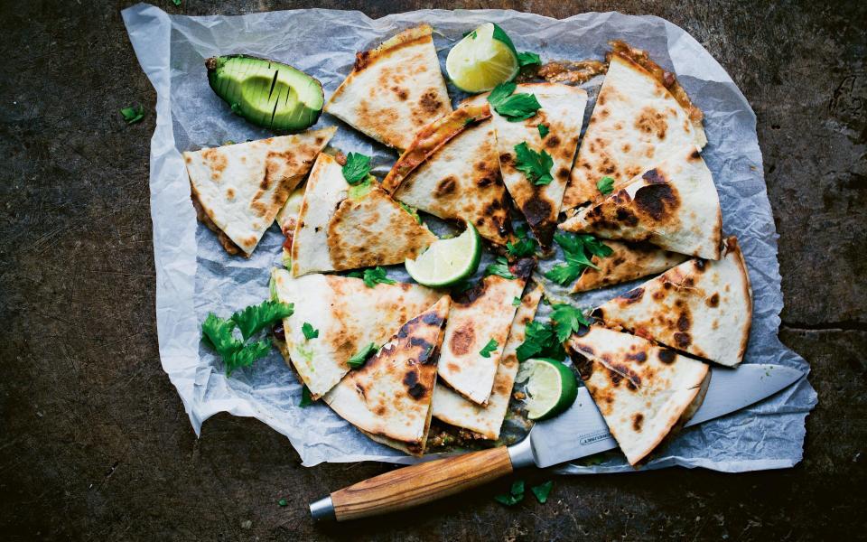 Portobello and avocado quesadillas  - David Frenkiel