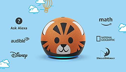 Echo Dot (4th Gen) Kids | Designed for kids, with parental controls | Tiger