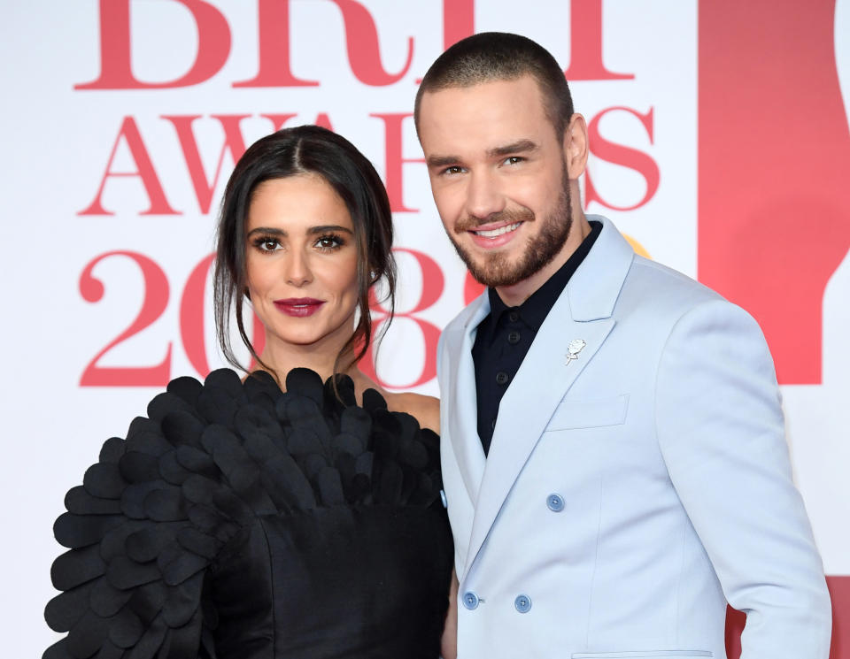 LONDON, ENGLAND - FEBRUARY 21:  *** EDITORIAL USE ONLY IN RELATION TO THE BRIT AWARDS 2018 *** Cheryl and Liam Payne attend The BRIT Awards 2018 held at The O2 Arena on February 21, 2018 in London, England.  (Photo by Karwai Tang/WireImage)