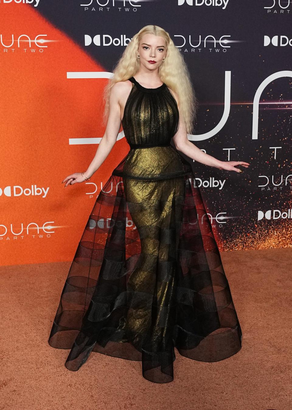 Anya Taylor-Joy at the "Dune: Part Two" premiere in New York City.