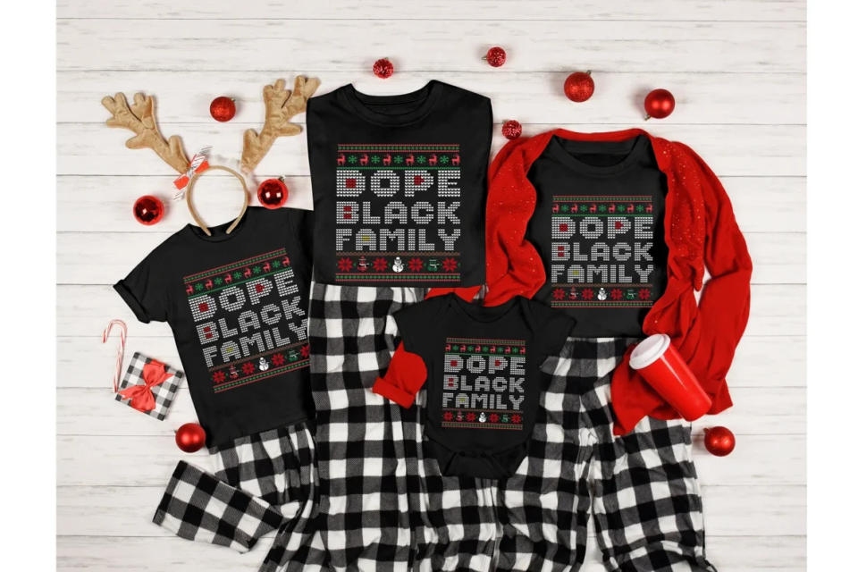 Dope Black Family Christmas Shirt by Golden Rose Clothing (Image: Golden Rose Clothing)
