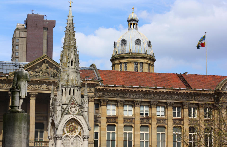 Birmingham City Council House in Birmingham, England, Headquarters of the Birmingham City Council. Houses council officers, including the Chief Executive in a neo-classical style building in Victoria Square, Birmingham built in 1879 (Photo by: Universal H