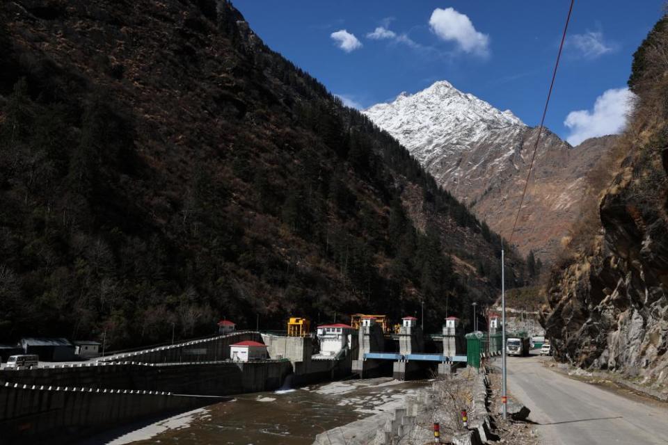 The Vishnuprayag hydroelectric project near Joshimath.