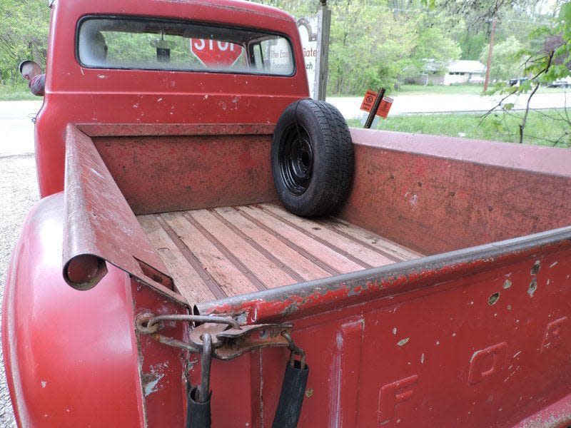 The bed of Dick Jones's 1956 Ford truck in 2016.