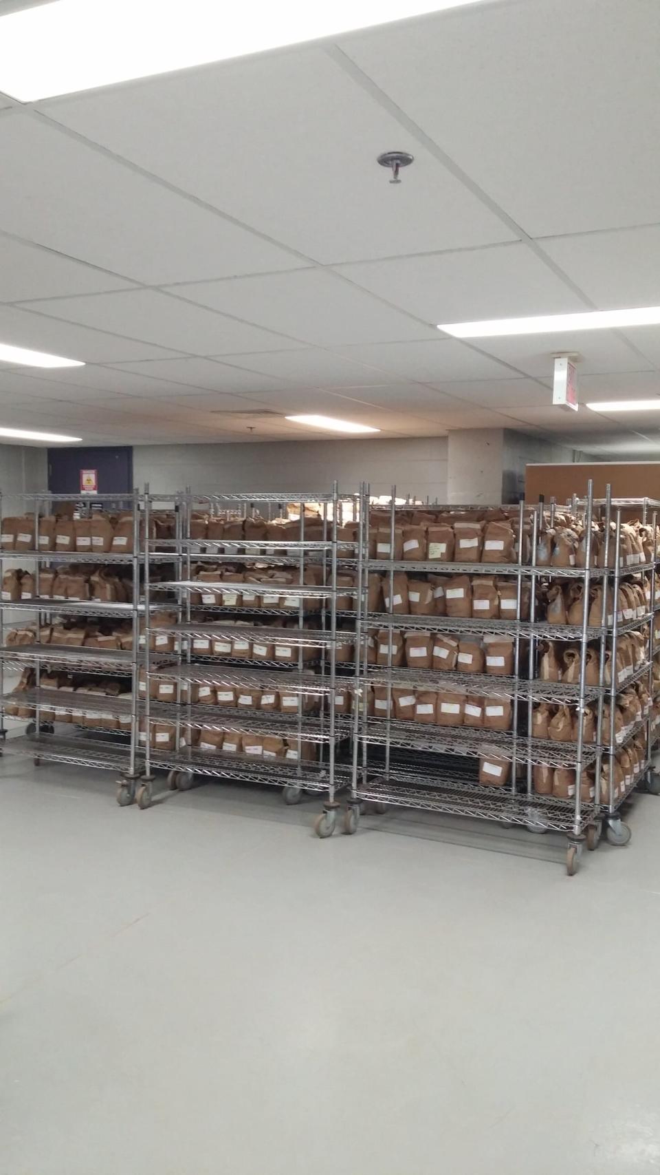 CFIA said it hopes to collect between 18,750 and 25,000 samples this spring. These are soil samples at the CFIA lab in Charlottetown. 