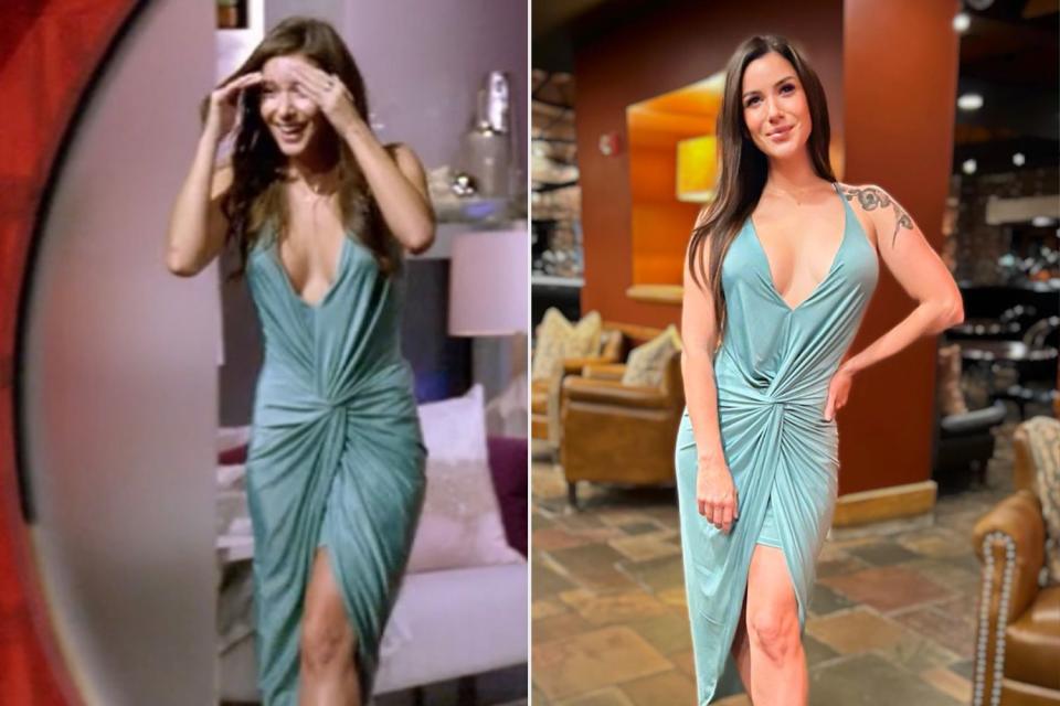 <p>Amber Pike/Instagram</p>  Amber Pike rewore the dress from "Love is Blind"  season 1 reveal