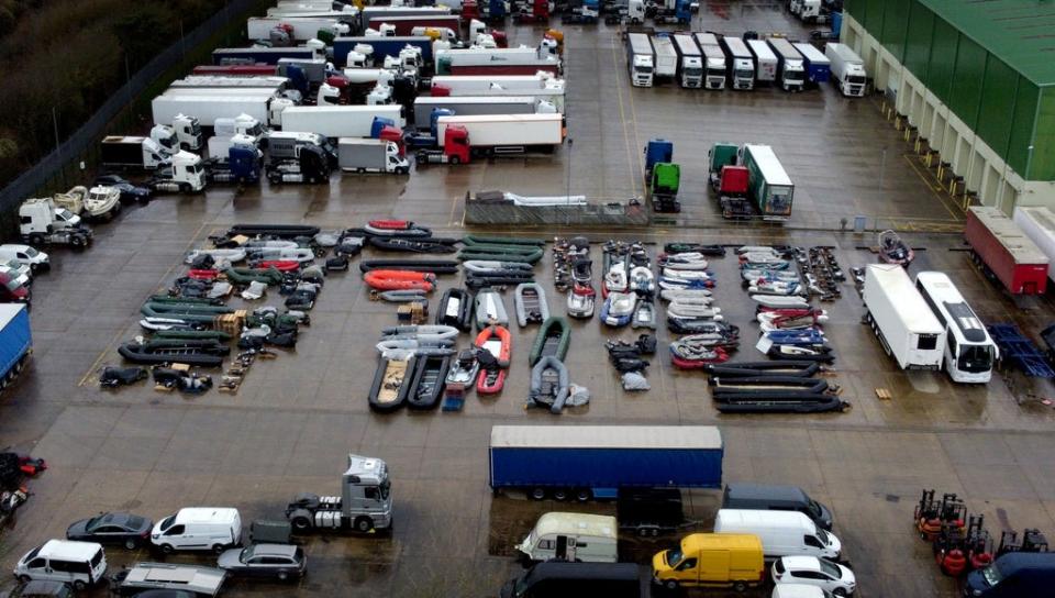 The boats are stored (Gareth Fuller/PA) (PA Wire)