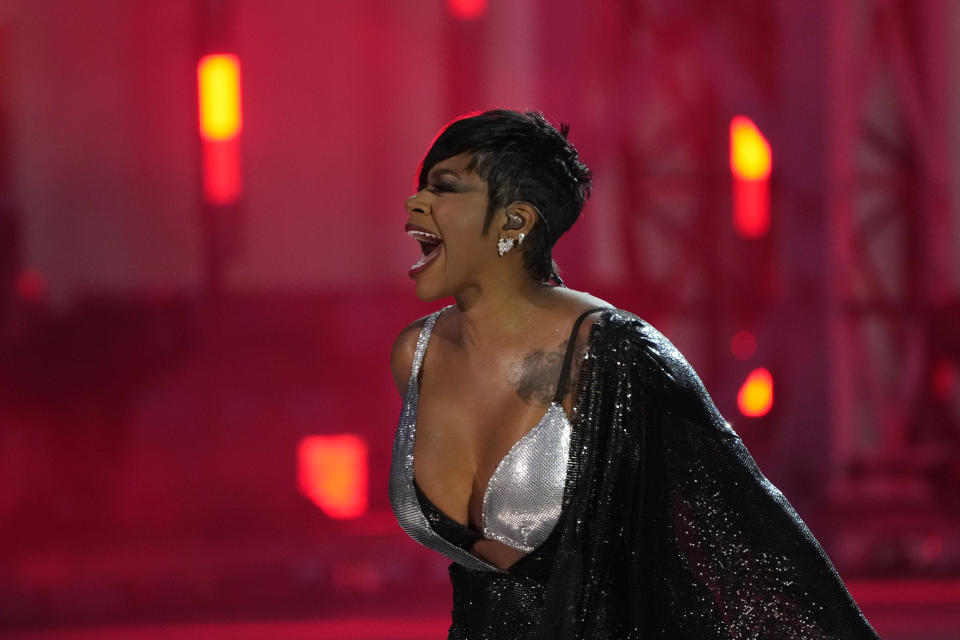 Fantasia durante su presentación en el concierto "Live From Detroit: The Concert at Michigan Central" el jueves 6 de junio de 2024 en Detroit. (Foto AP/Carlos Osorio