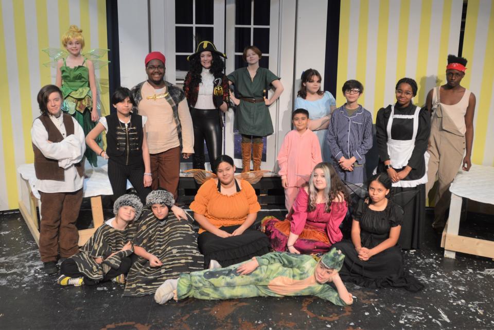 The primary cast of Jefferson County High School's 2023 production of Peter Pan.
