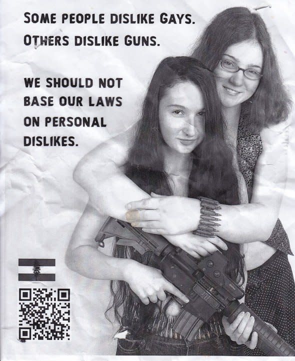 gay rights gun poster