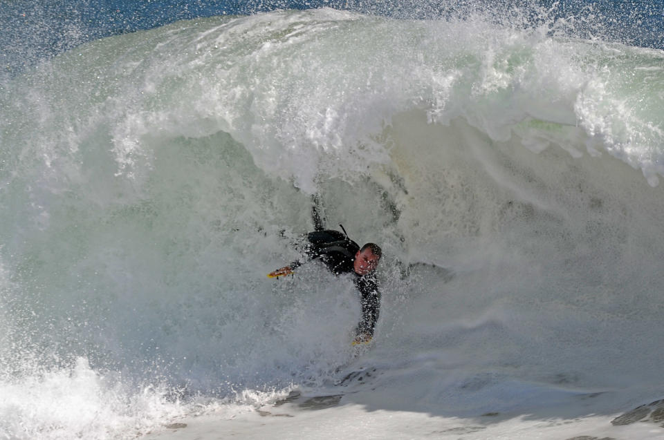 Pacific Storm Brings High Surf To Southern California