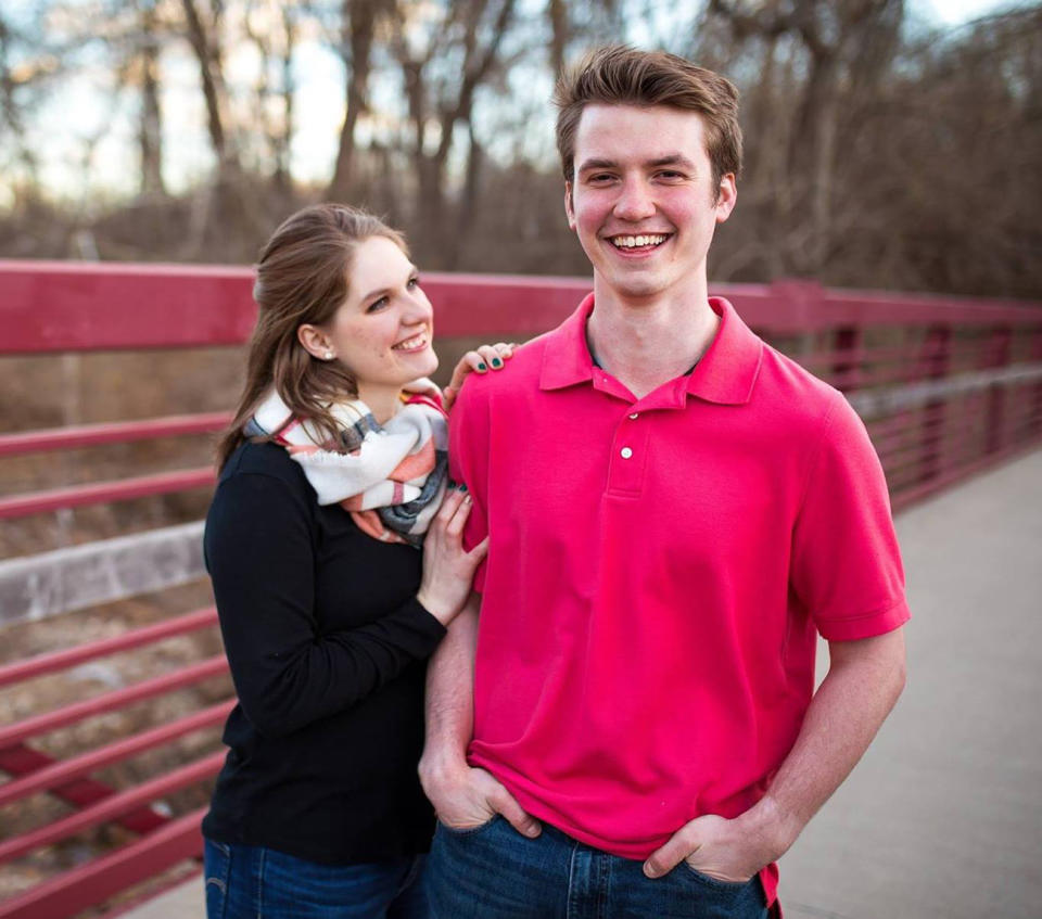 It was Dalton's first time in the water. He and his wife, Cheyenne Cottrell, had been married just three days earlier.