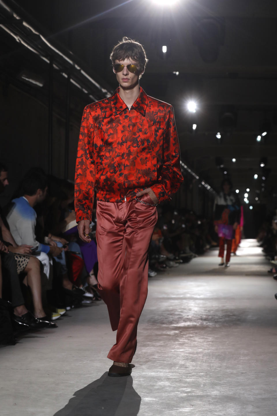 A model wears a creation for the Dries van Noten mens Spring-Summer 2020 fashion collection presented in Paris, Thursday, June 20 2019. (AP Photo/Thibault Camus)