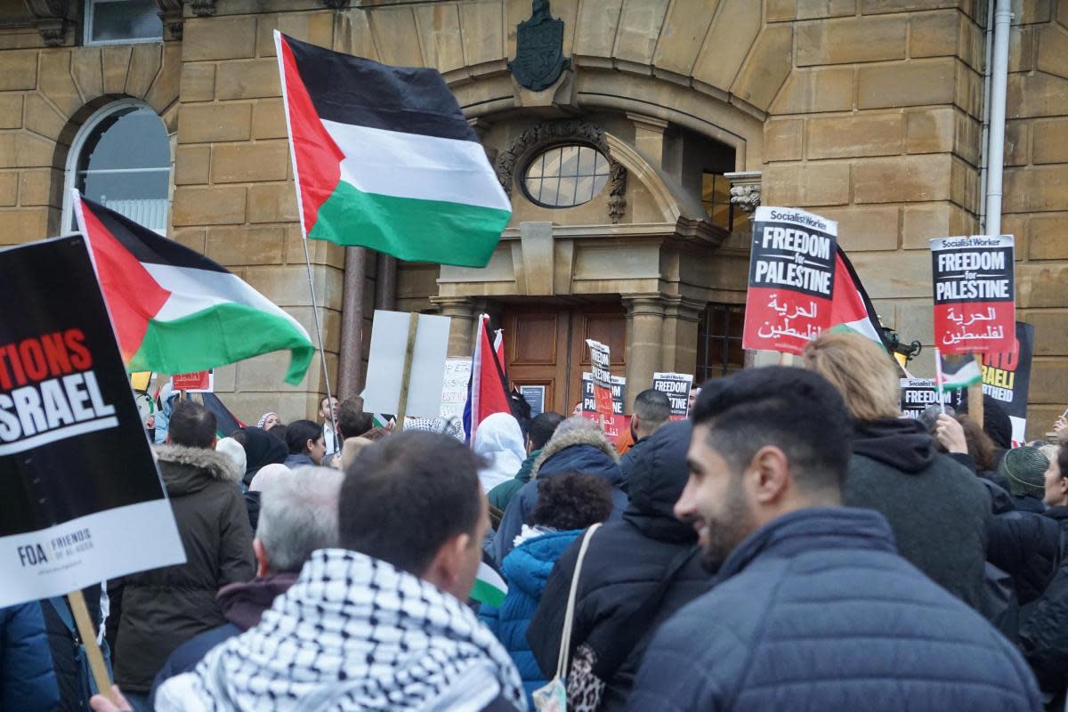 A separate pro-Palestine march in Bournemouth town centre <i>(Image: Daily Echo)</i>