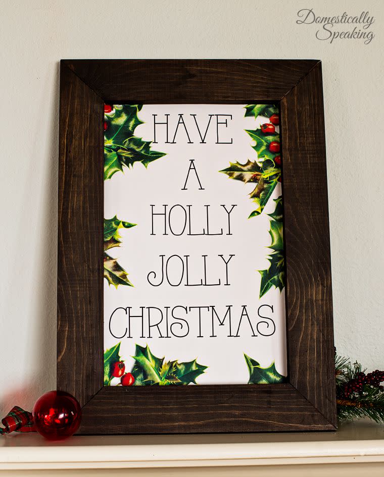 Printable 'Holly Jolly Christmas' Artwork