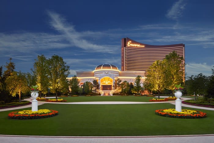 Encore Boston Harbor in the early morning.