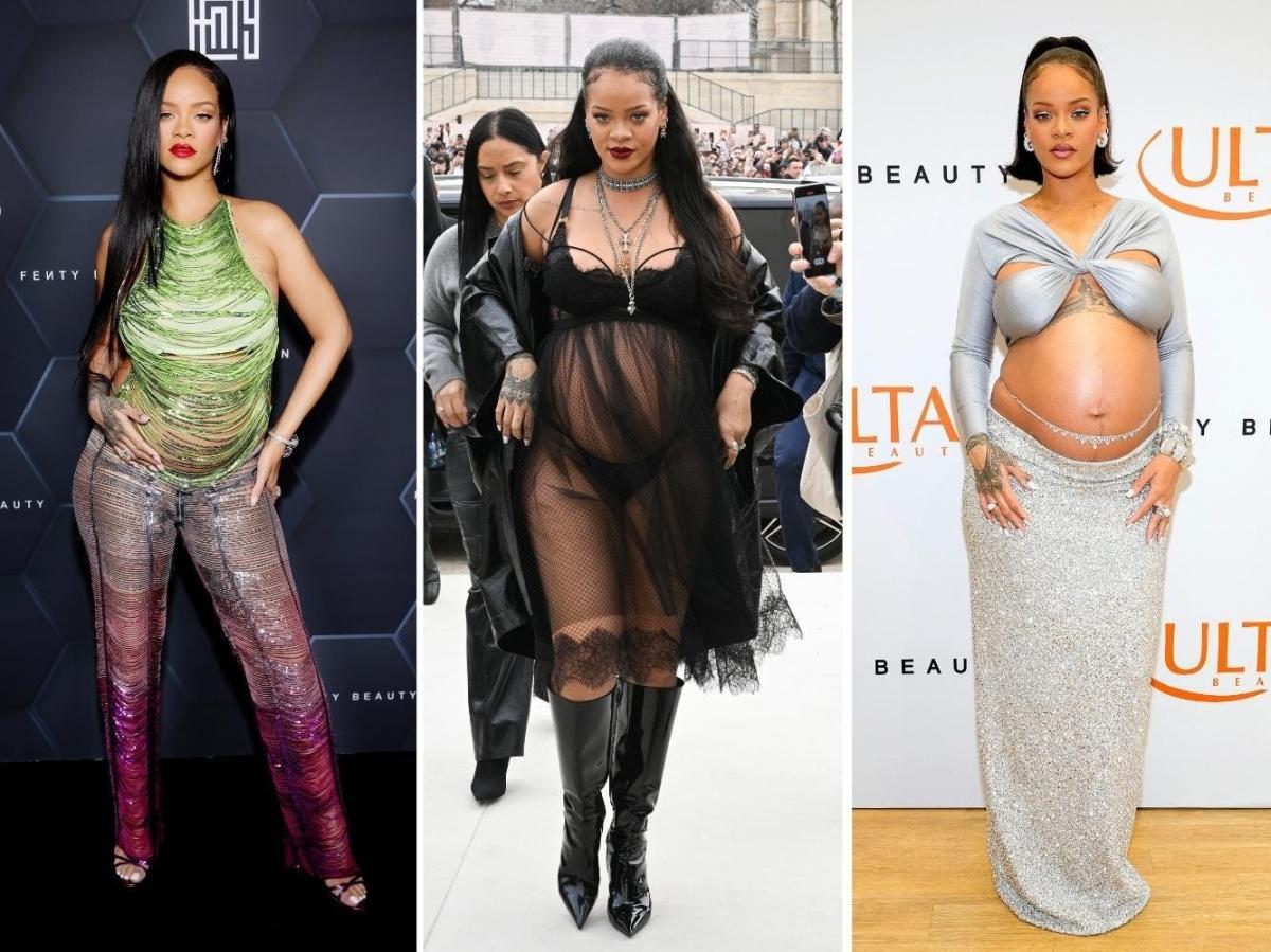 Rihanna Continues to Rihanna-fy Maternity Dressing in a Head-to-Toe  Shredded Look - Fashionista