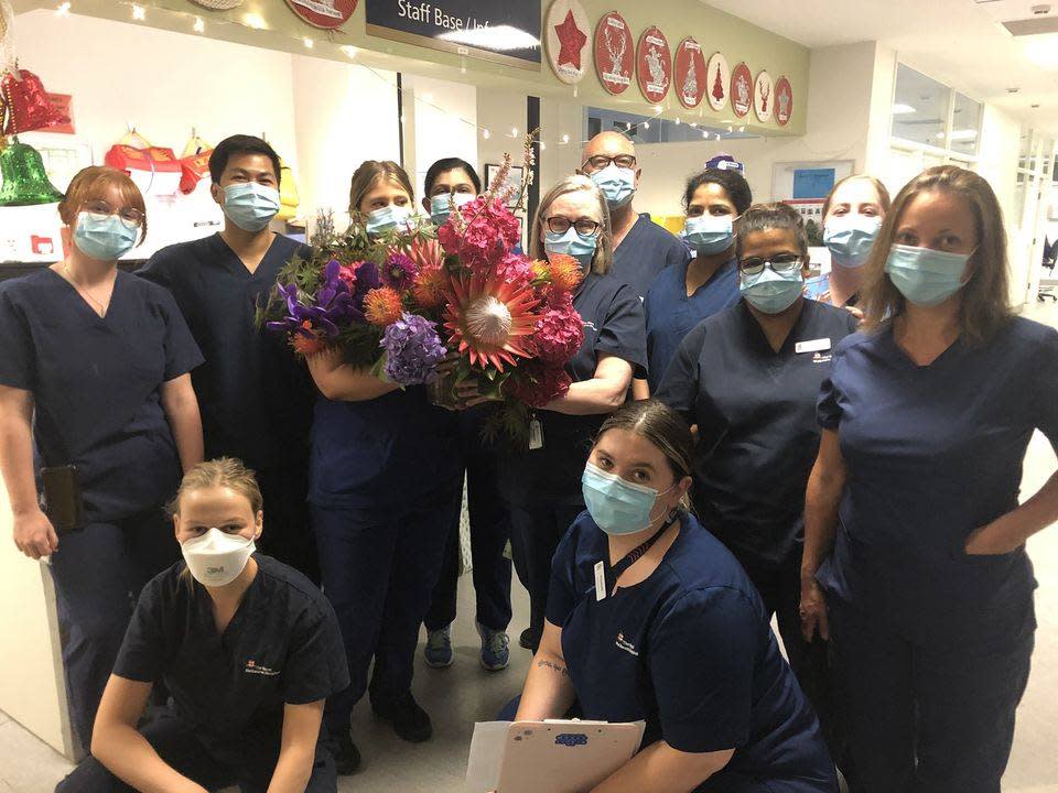 The nurses said they were "starstruck" by the lovely gesture. Photo: Facebook