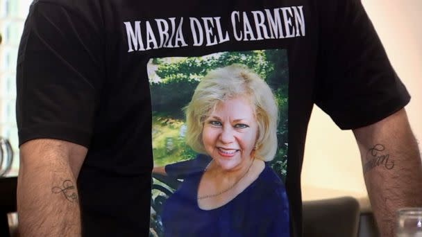 PHOTO: The family of Maria del Carmen Lopez speaks with ABC Los Angeles station KABC. (KABC)