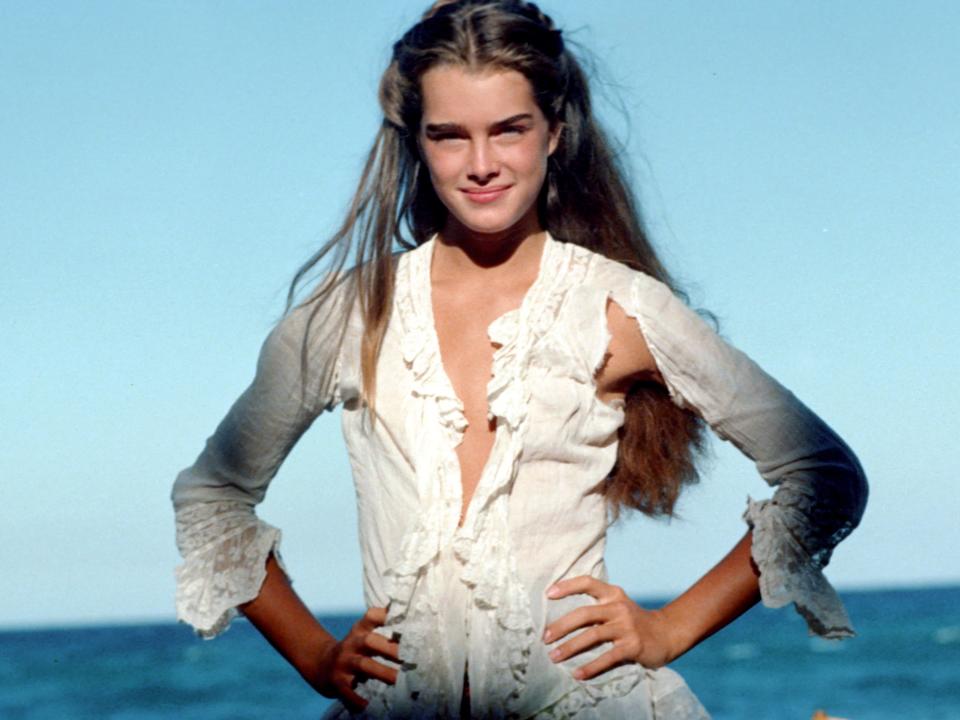 Brooke Shields on the set of "The Blue Lagoon" (1980)