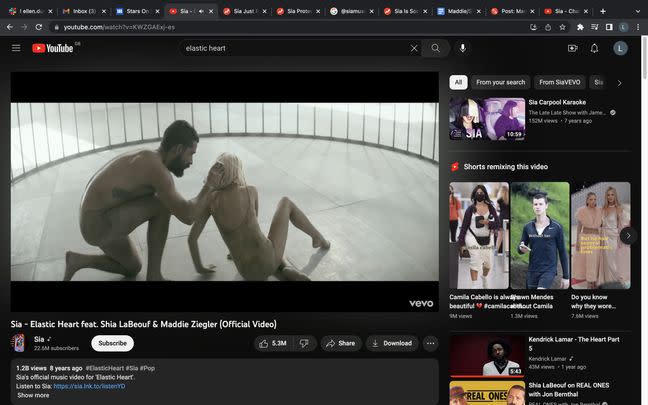The “Elastic Heart” video sparked widespread controversy at the time of its release, given that it also featured then-28-year-old Shia LaBeouf wearing nothing but nude underwear. Maddie also wore a tight, skin-colored leotard in the video, and the pair performed an interpretative dance of sorts within the confines of a cage.
