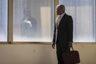 John Nkengasong, director of the Africa Centers for Disease Control and Prevention, walks in the organization's headquarters in Addis Ababa, Ethiopia Tuesday, Sept. 15, 2020. The coronavirus pandemic has fractured global relationships, but as Africa's top public health official, Nkengasong has helped to steer the continent's 54 countries into an alliance that has won praise as responding better than some richer nations. (Mulugeta Ayene via AP)