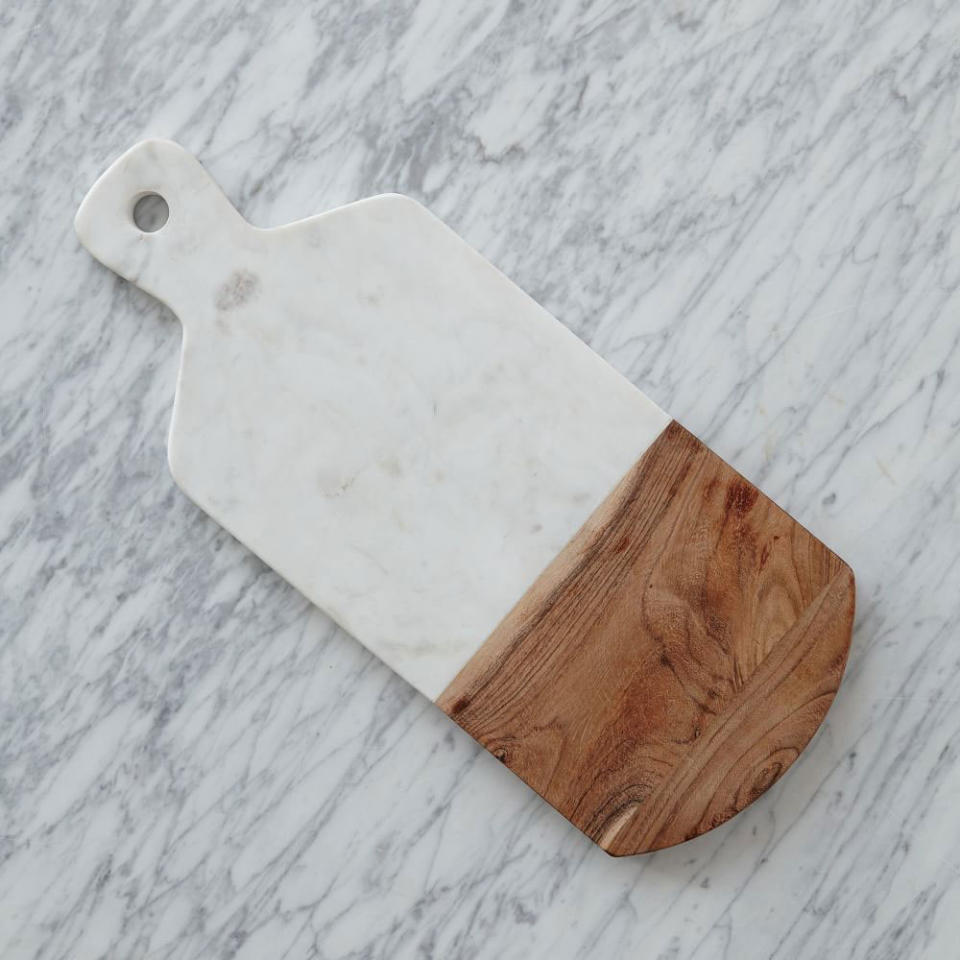 Marble + Wood Cutting Board