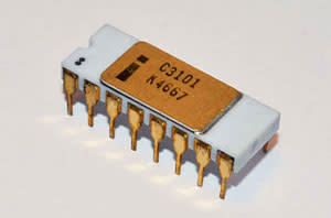 Intel’s first product: The 3101 memory (SRAM) chip.