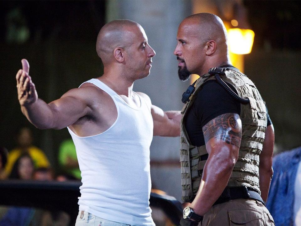 vin diesel dwayne johnson feud