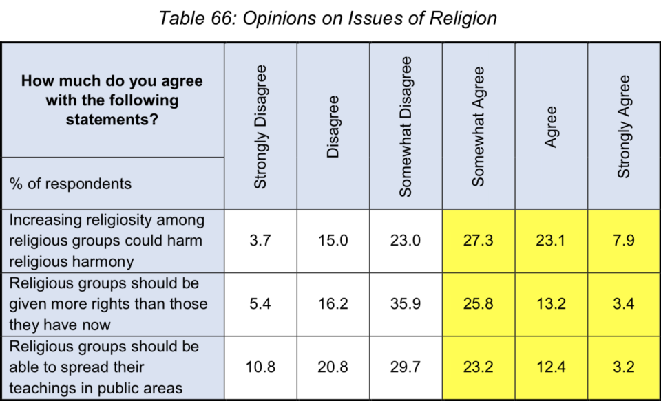 The survey by the IPS was conducted between August last year and January this year and involved 4,015 respondents. Part of the findings - involving race, religion and language - were released in July.
