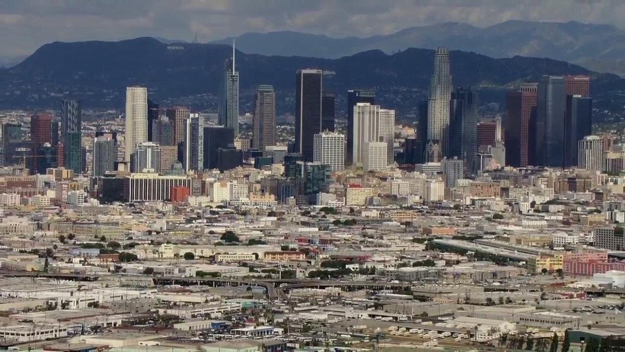 <div>Downtown Los Angeles skyline.</div> <strong>(FOX 11)</strong>