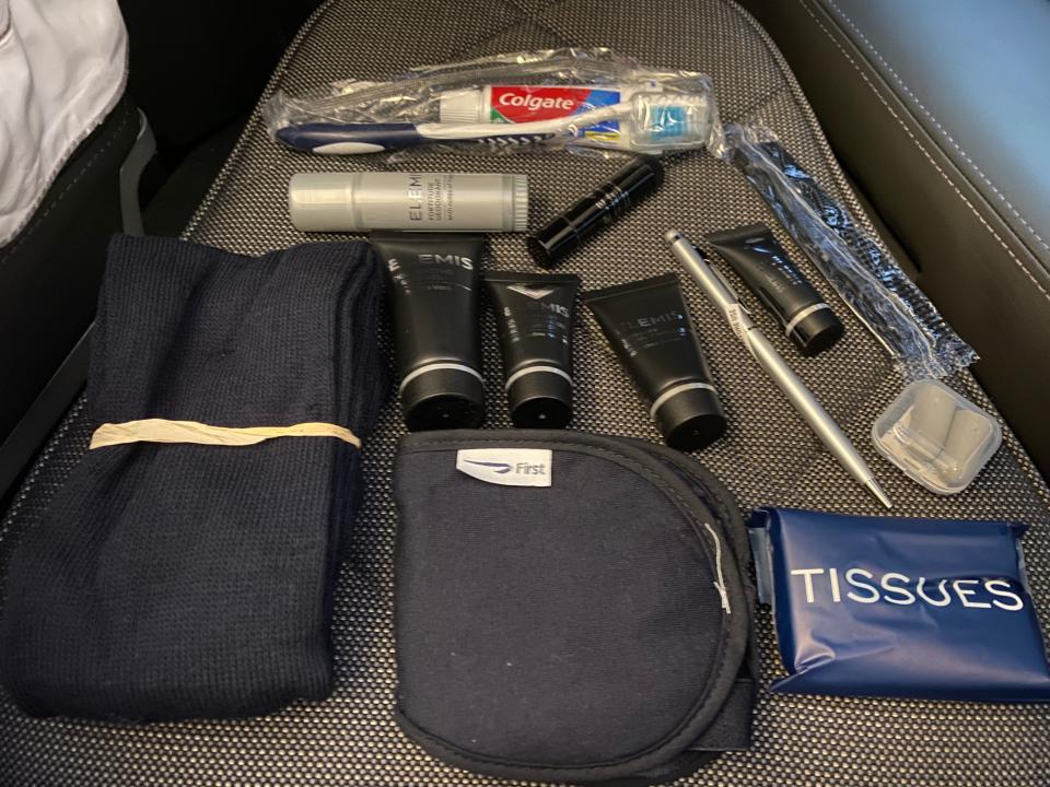 These small amenities proved useful during the long flight.
