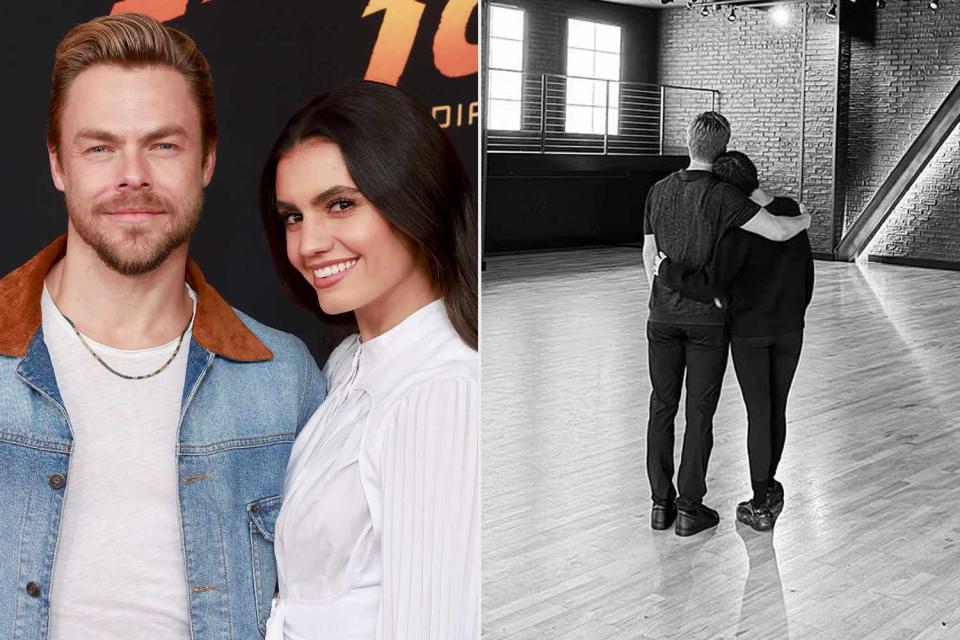 <p>Emma McIntyre/GA/The Hollywood Reporter via Getty; Derek Hough/ Instagram</p> Derek Hough and Hayley Erbert