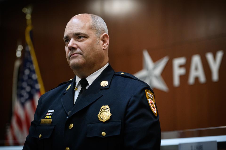 Kevin Dove was named as the next fire chief of the Fayetteville Fire Department on Monday, March 4, 2024.