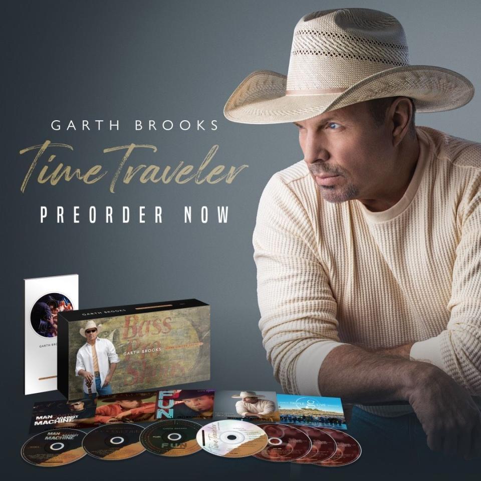 <p><a href="https://talkshop.live/product/kya2g_P0k4ID/garth-brooks-new-album-in-limited-series-box-set" rel="nofollow noopener" target="_blank" data-ylk="slk:Shop Now;elm:context_link;itc:0;sec:content-canvas" class="link ">Shop Now</a></p><p>Time Traveler: Preorder Now</p><p>TalkShopLive</p><p>$29.95</p><span class="copyright">Courtesy of Garth Brooks</span>