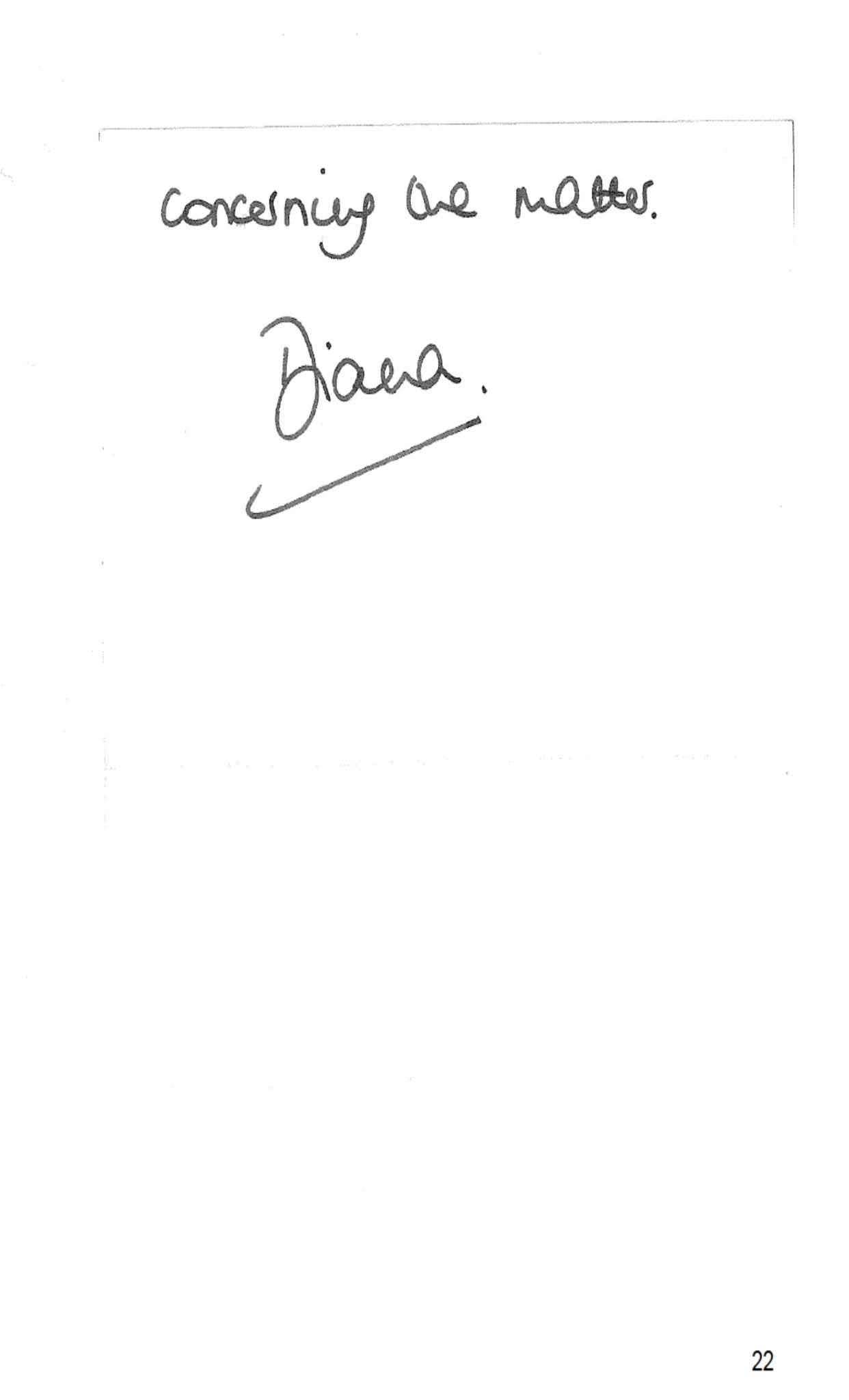 2/2 The letter written by the Princess of Wales to Martin Bashir after her 1995 Panorama interview with him, as published in an Annex to Lord Dyson's independent investigation into the circumstances around the programme. Issue date: Thursday May 20, 2021.