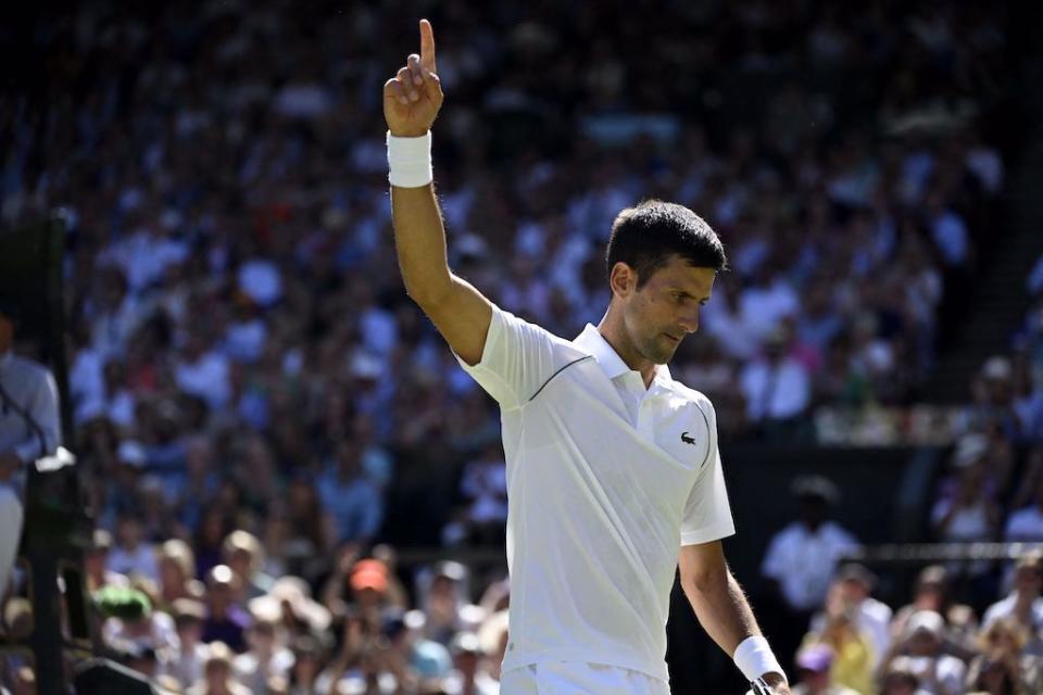 喬科維奇 Novak Djokovic 在四強賽逆轉勝晉級（圖片來源︰達志影像）
