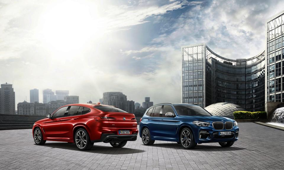 BMW X3、X4白金領航版本月交車加贈一年乙式全險。