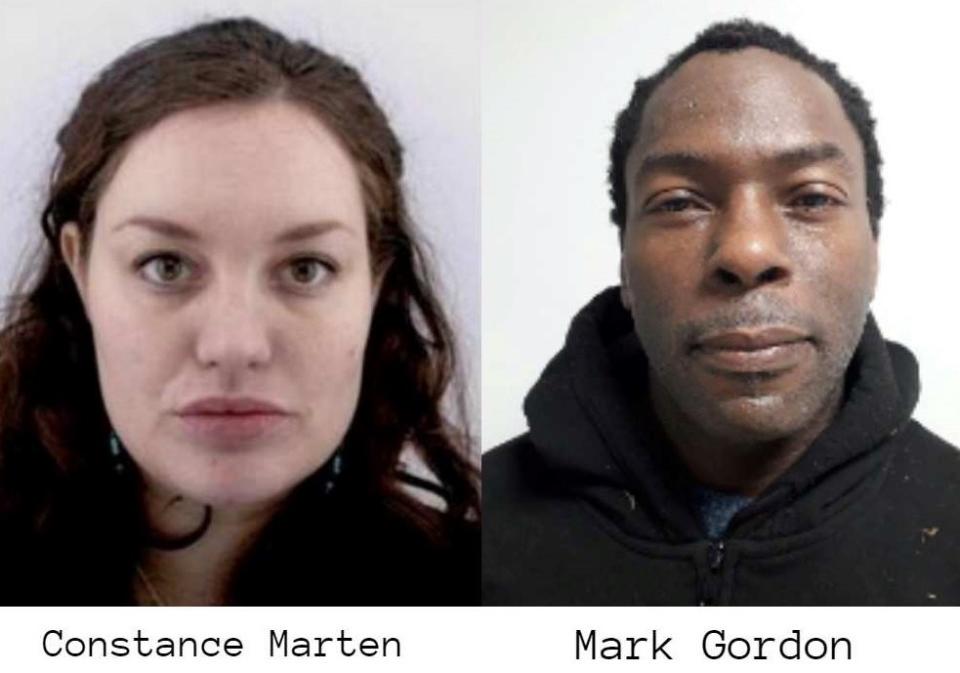 Greater Manchester Police have appealed for information on Constance Marten (L) and Mark Gordon (R) after they disappeared three days ago. (Greater Manchester Police)